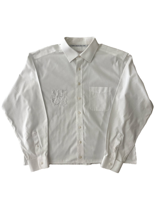 White Logo Button Up